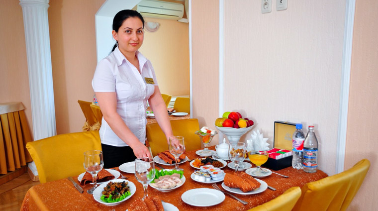 VIP-зал - «Ресторан на 11 этаже» в санатории Виктория. Кисловодск