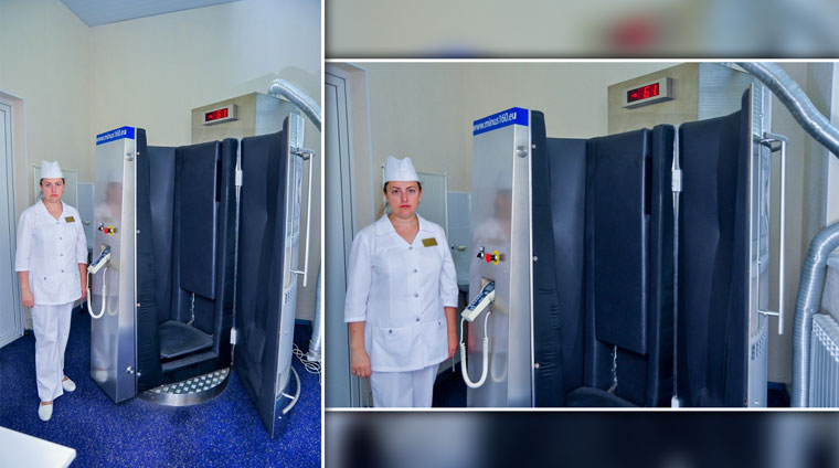 Аппарат для процедуры криотерапия в санатории Виктория. Кисловодск 