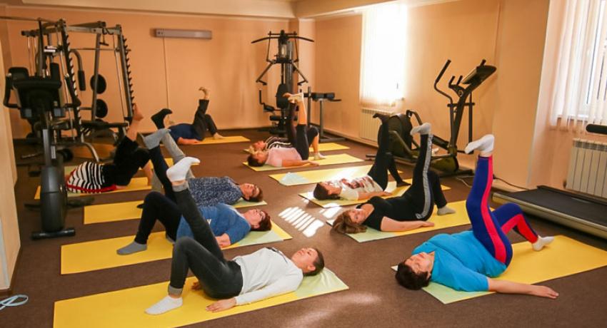 Фитнес-тренировки в санатории Виктория. Кисловодск